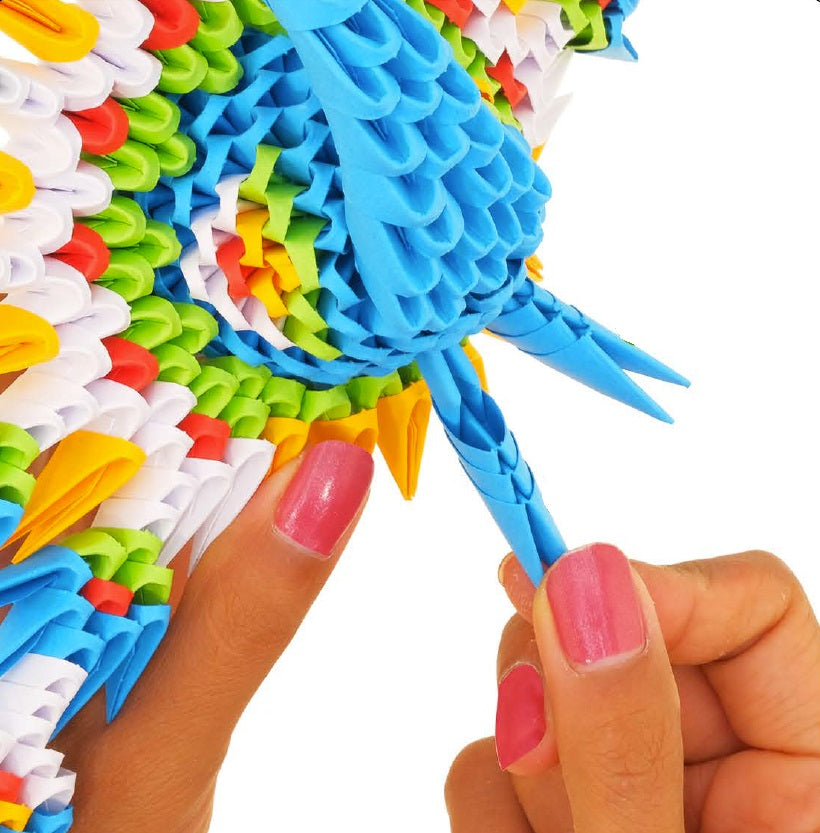 3D Påfugl - Origami (Byg-selv papirskulptur - 549 pcs)