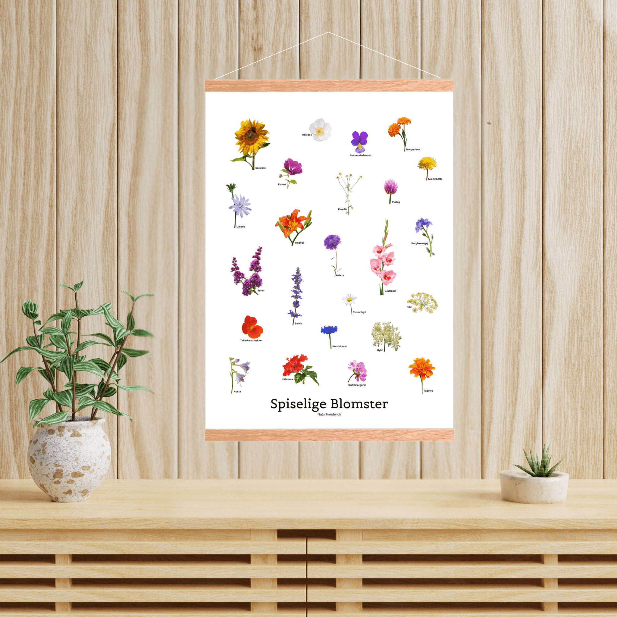 Spiselige Blomster Plakat - NaturHandel.dk